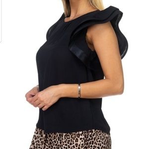 Black Sassy Ruffle Shirt